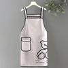 Useful Pocket Design Anti Stain Comfortable Back Lace-up Cooking Apron for Home Kitchen