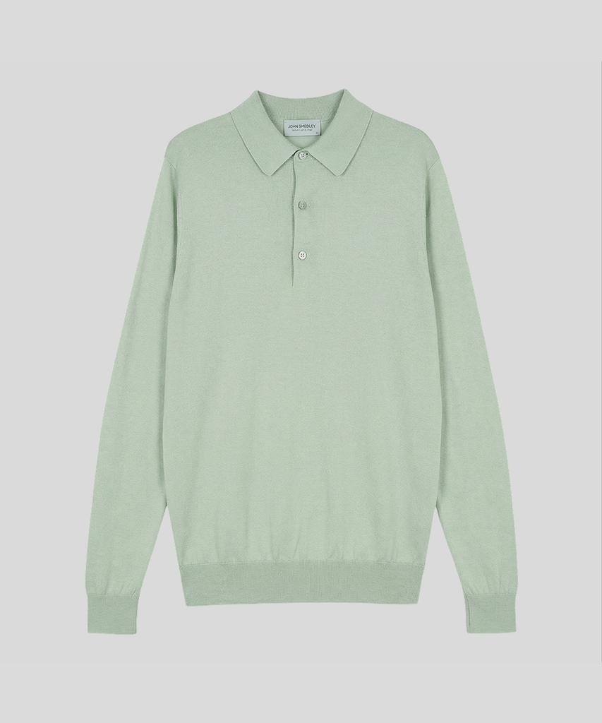 Jonseumedeulli Bradwell Sea Island Cotton Long Sleeves Polo Shirt Heritage Three 10 Colors (C Type)
