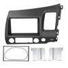 2Din Stereo Radio Fascia DVD Audio Navigation Panel Frame Gray for Honda Civic 2006?2011 RHD