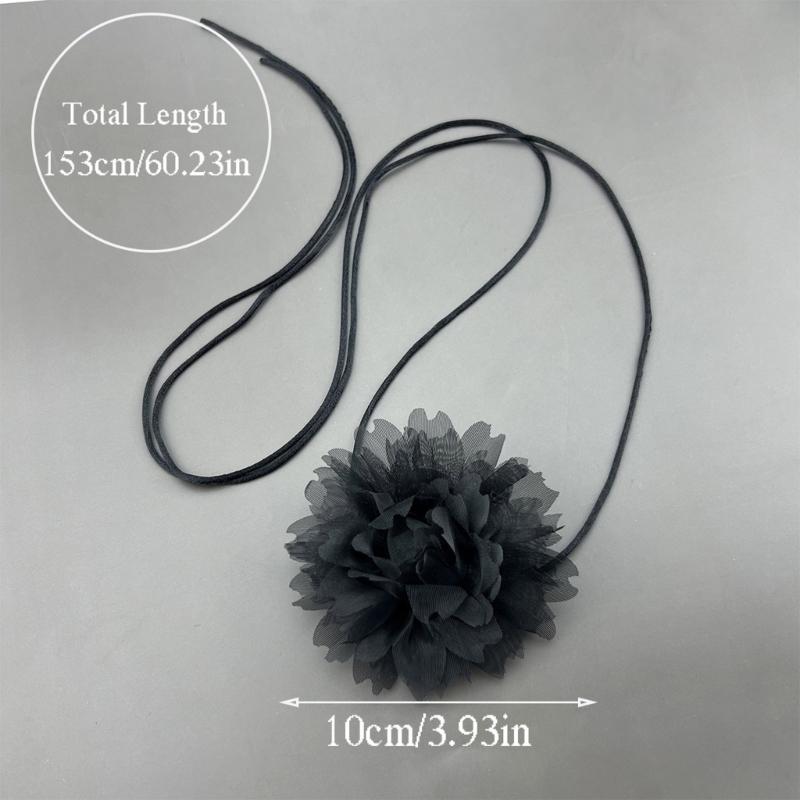 Stylish Rose Blossom Necklace Simulation Flower Neckchain Women Girls Collarbone Chain Eye Catching Choker Accessory
