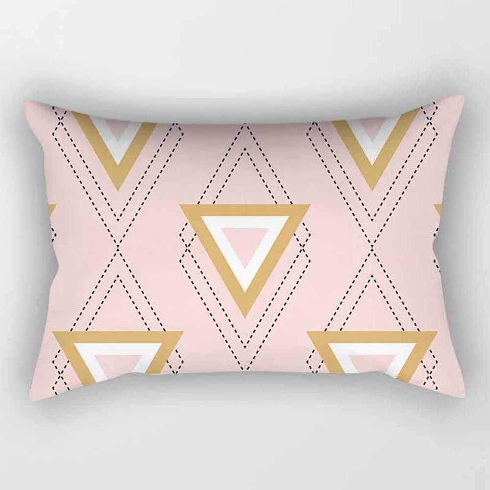 Розовая геометрическая полоса, прямоугольная наволочка 30*50 см, диванная подушка для объятий, наволочка для гостиной, спальни, стильный домашний декор