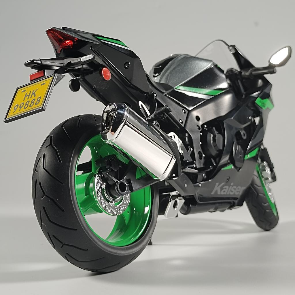 1/9 Scale Kawasaki Ninja ZX-10R Supermotor Alloy Metal Diecast Model Motorcycle Classic Ornaments Ornaments Outdoor Hobby Collection