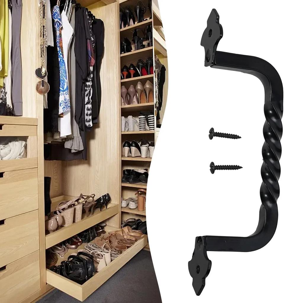 Винтажная ручка для балконной двери, ручка для деревянных дверей, ручка для шкафа, ручка для ящика, ретро-ручка для мебели из железа, фурнитура