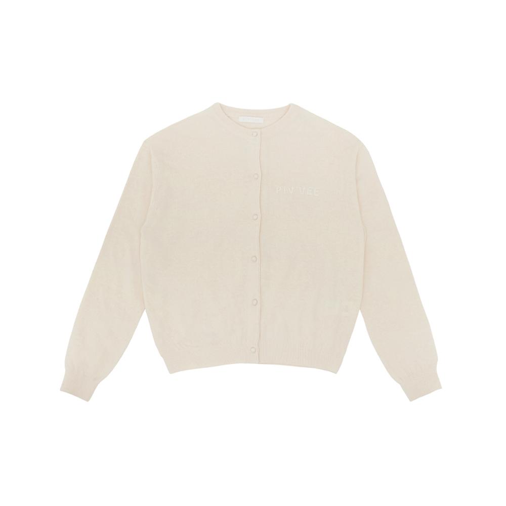PIV’VEE Hand-Stitched Knit Cardigan (Sand Beige)