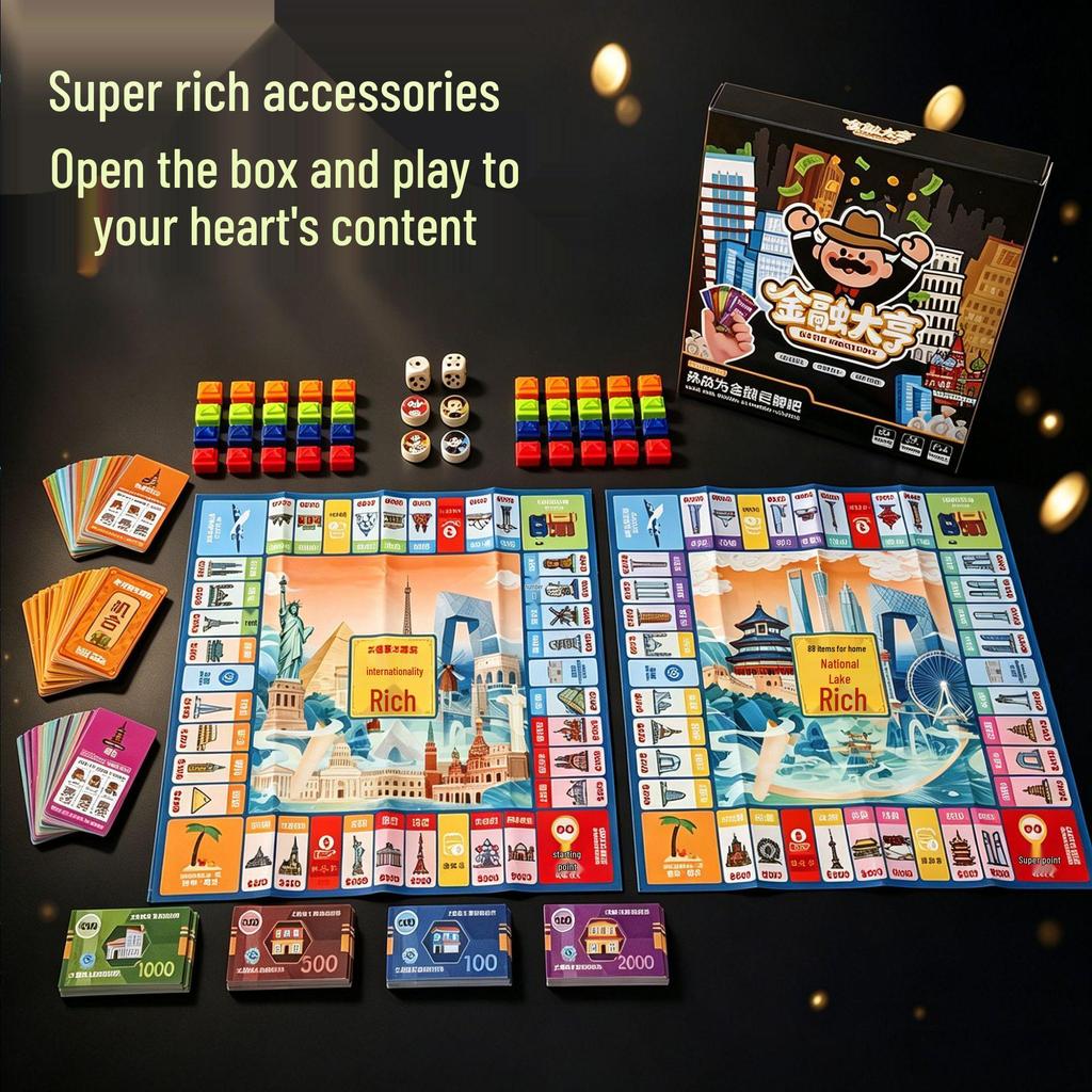Богатый магнат Deluxe Edition: Монополия «Мировое турне» Настольная игра для студентов
