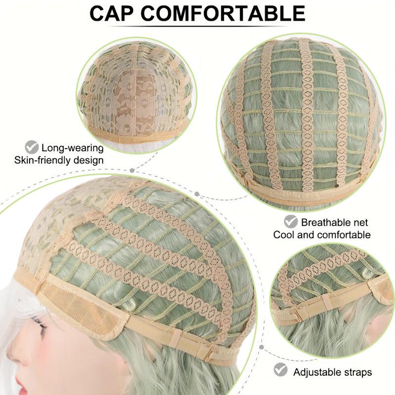 Лолита, милые JK, окрашенные точечно короткие вьющиеся волосы для девочек, парик из синтетического волокна, простой и натуральный для повседневного использования на вечеринке