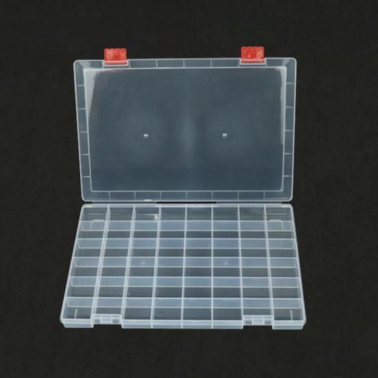 Fishing Bait Storage Box 48 Grid Design Transparent Compact Portable Wide Application Lure Organizer Fishing Hook Case