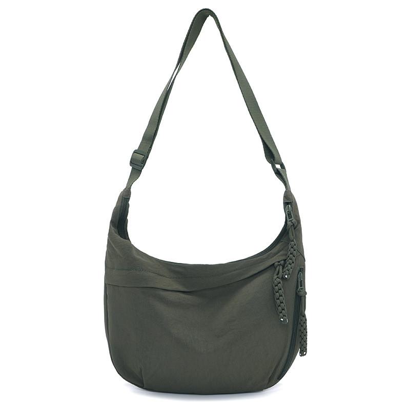 Japanese Minimalist Large Capacity Crossbody Bag With Zipper Closure For Women