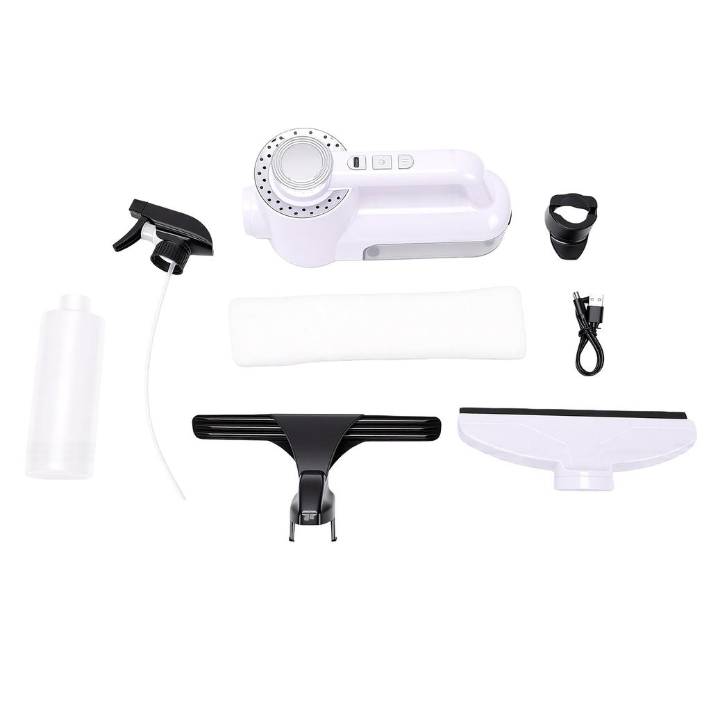 Window Vacuum Squeegee Cordless Electric Window Cleaner Tool with Spray Bottle 2 Gears Suction for Glass Shower Doors
