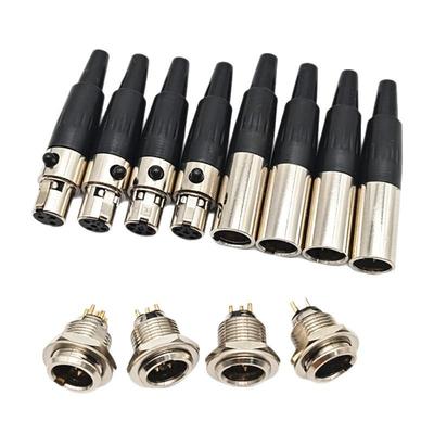 1 шт. Маленький прямой аудиоразъем XLR Мини XLR 3/4/5/6-контактный гнездовой / штекерный разъем Гнездо для микрофонного кабеля