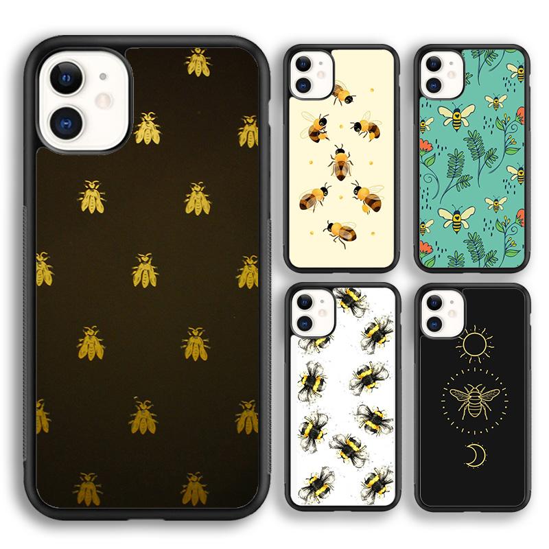 Мягкий чехол для телефона с изображением пчел для iPhone 14 XR X XS Max 5S 6S 7 8 Plus SE 2020 11 12 13 Pro Max, мини-чехол для телефона