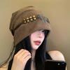 Осень и Зима Американская Ретро Шапка-Пил с Кисточкой Сумка-Бабочка Головная Шляпа Большой Обхват Головы Показывающая Лицо Маленькая Шляпа Женская Универсальная Холодная Шляпа