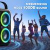 W-KING 80W Loud Bluetooth Speaker, Super Deep Bass, Huge 105dB Sound, Portable Party Speaker, Mixed Color LED Lights, 24H Playtime, Bluetooth 5.0,