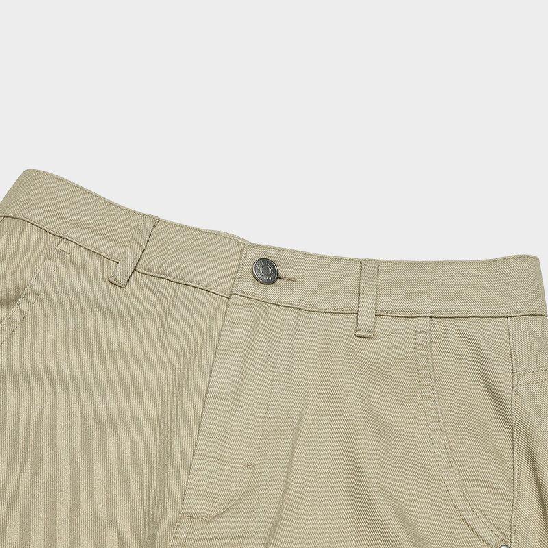 Fila Оригинальные однотонные уличные повседневные спортивные брюки прямого кроя со средней посадкой на молнии карго свободного кроя с несколькими карманами рабочие брюки женские хаки F51W449801F-LK