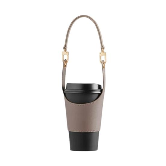 Чехол для чашки из искусственной кожи, переносной держатель для напитков, изоляционный стакан для горячей и холодной воды