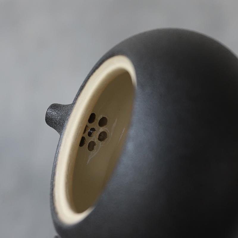 Черный керамический чайник кунг-фу, чайник, чайник, заварочный чайник, 150 мл