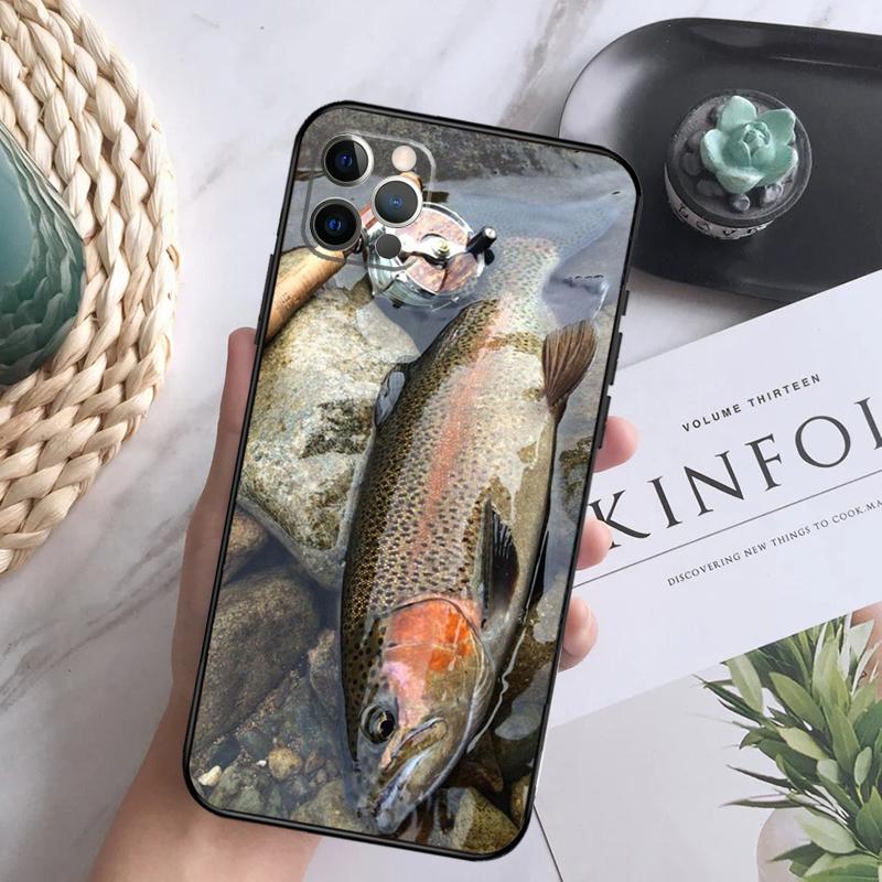 РЫБАЛКА НА ФОРЕЛЬ РЫБА Чехол для телефона Для iPhone 16 Pro 11 12 13 14 15 Pro Max Mini XS X XR 7 8 16 Plus Чехол Coque
