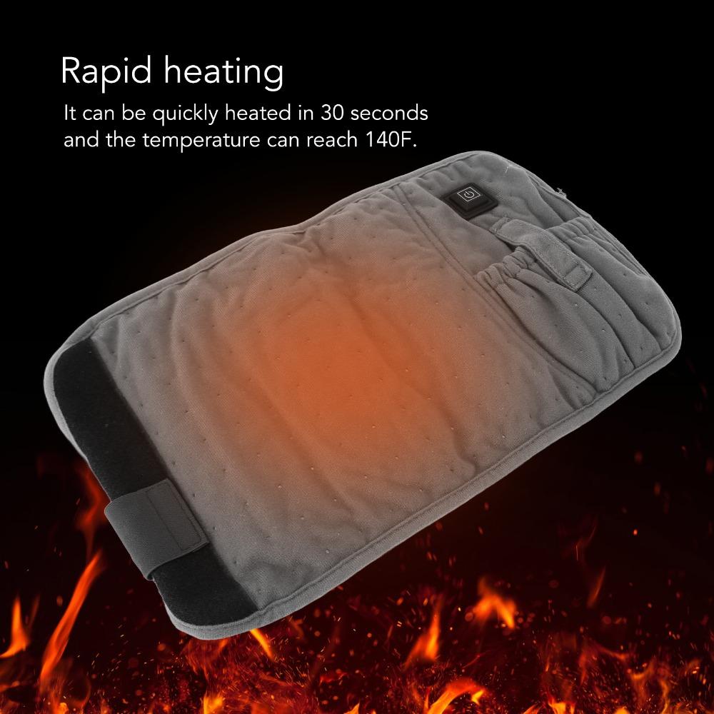 Gray Heated Back Wrap 30-50°C USB Back Heating Pad Electric Back Heating Pad  Back Pain Relief