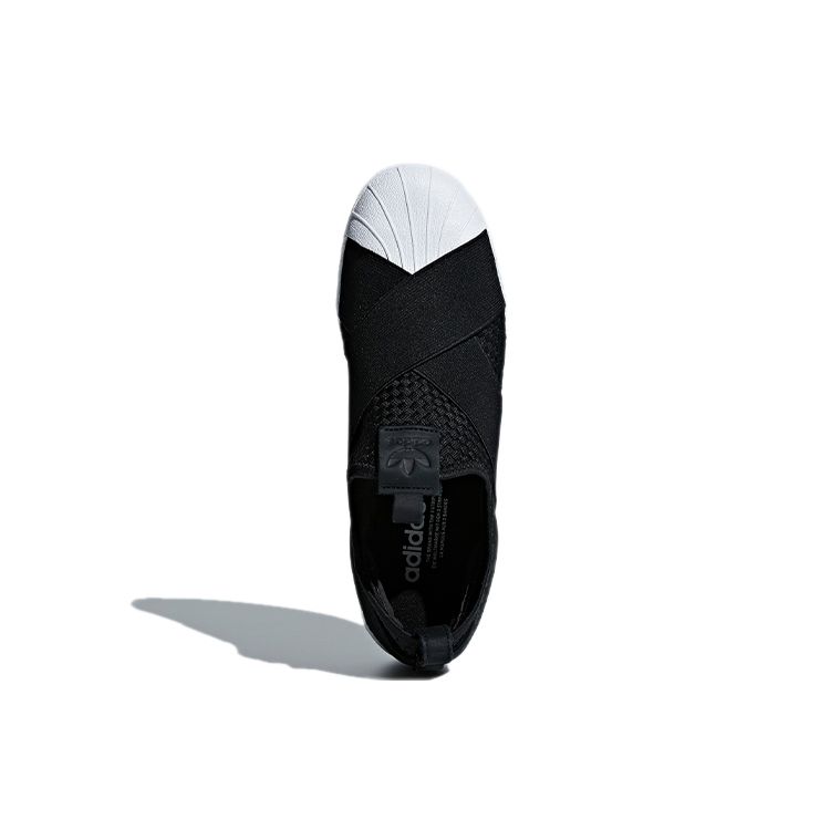 adidas Оригинальные Superstar Slip-On Легкие Дышащие Низкие Кеды для Скейтбординга Унисекс Кроссовки Черные CQ2487