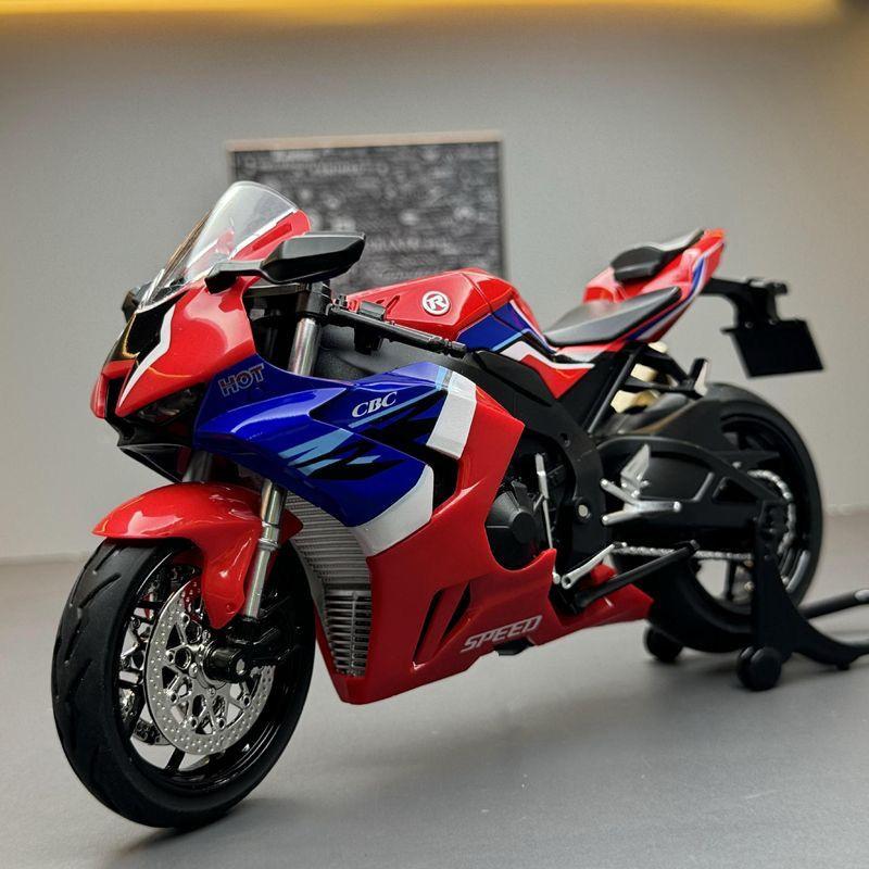 1:9 Honda CBR 1000RR-R Fire Blade Литой Модель Гоночного Мотоцикла из Сплава Модель Уличного Спортивного Мотоцикла Звук Свет Детская Игрушка Подарок