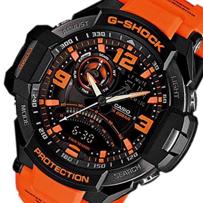 [G-Shock] Sky Cockpit 200m Water Resistance Analog-Digital Rubber Watch (GA-1000-2B, GA-1000-4A) (Orange)