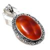 Carnelian Handmade 925 Sterling Silver Jewelry Pendant 2.36" O6V66