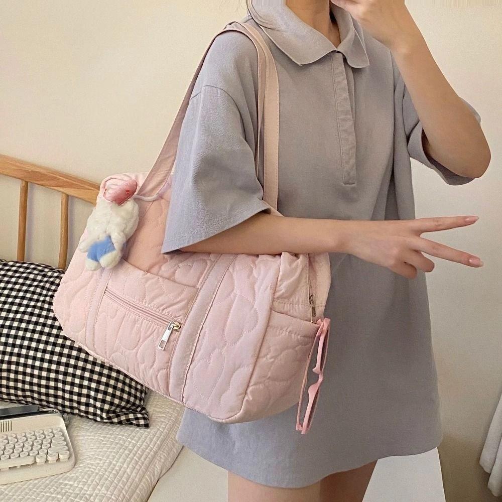Korean Style Travel Luggage Bag Heart Travel Storage Bag Sweet Makeup Pouch Bag Outdoor