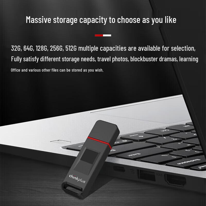 Lenovo thinkplus FU200 Fingerprint Encryption USB 3.2 Flash Drive