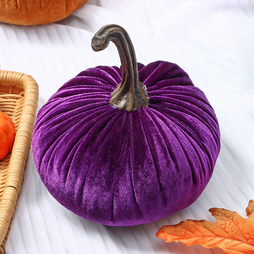 Cute Handmade Exquisite Soft Stuffed Pumpki Pumpkins Decor Plush Throw Pillows Velvet Pillow