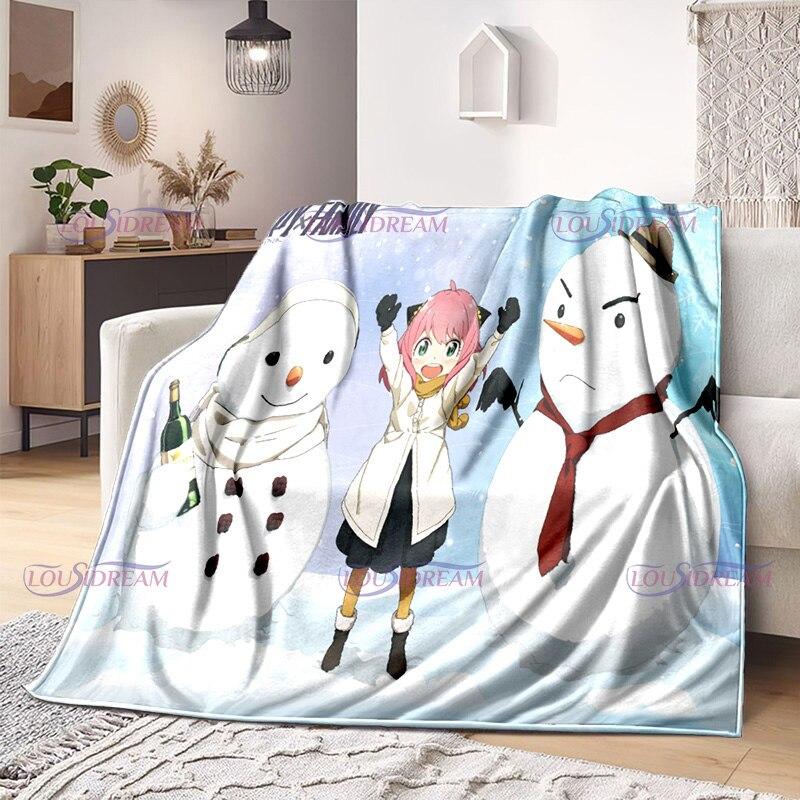 Аниме SPY×FAMILY модное фланелевое фланелевое одеяло для девочек Аня Kawaii Waku подарок для детей и взрослых диван домашний Bedspesd