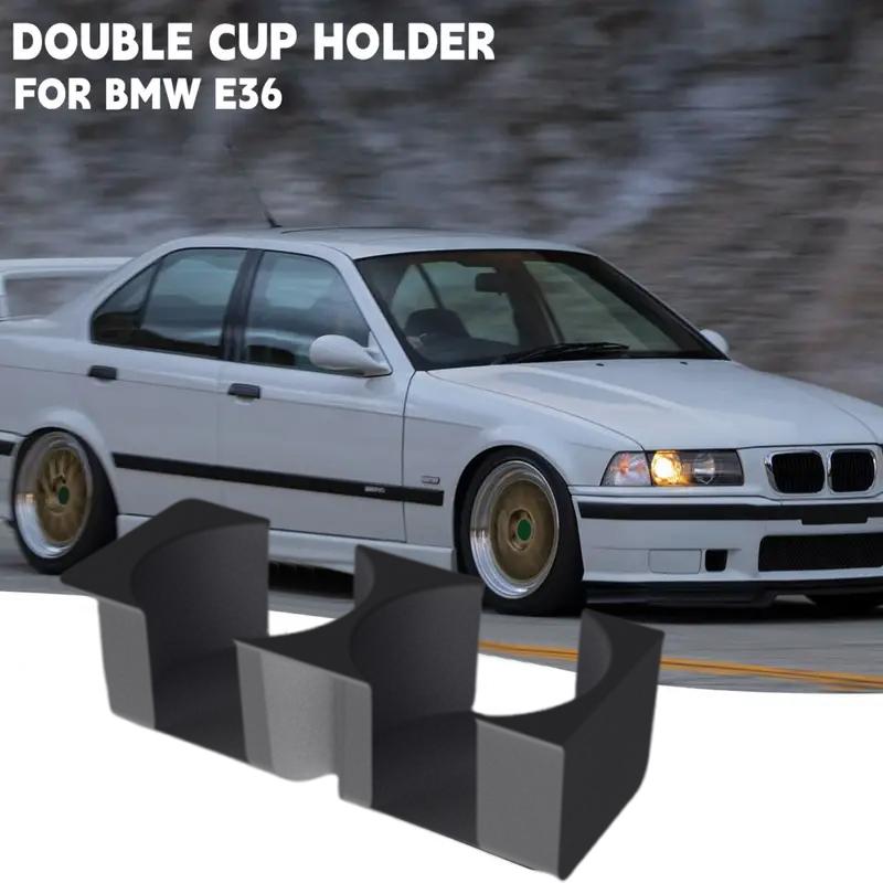 Для BMW E36 Двойной подстаканник Ящик для хранения Напиток Кофе Автомобильный подстаканник Прочный захват Обновленные аксессуары для интерьера автомобиля Черный