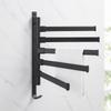 Aluminum Swivel Towel Rack Black Towel Holder Swivel Towel Bar  Bathroom Kitchen Laundry Room