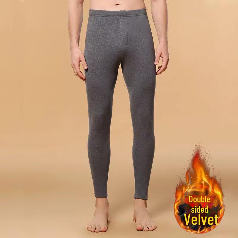 Men's Autumn/Winter Thick Thermal Bottoms - Versatile, Casual, Plus Velvet Cuffs