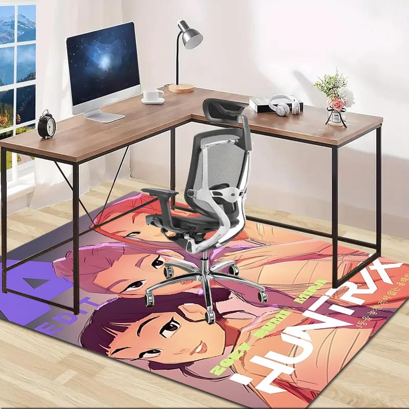 1pc KPop Demon Hunters14 Design Area Rug - Non-Slip, Soft & Cozy Floor Mat for Living Room, Bedroom, Office - Indoor/Outdoor Decorative Carpet