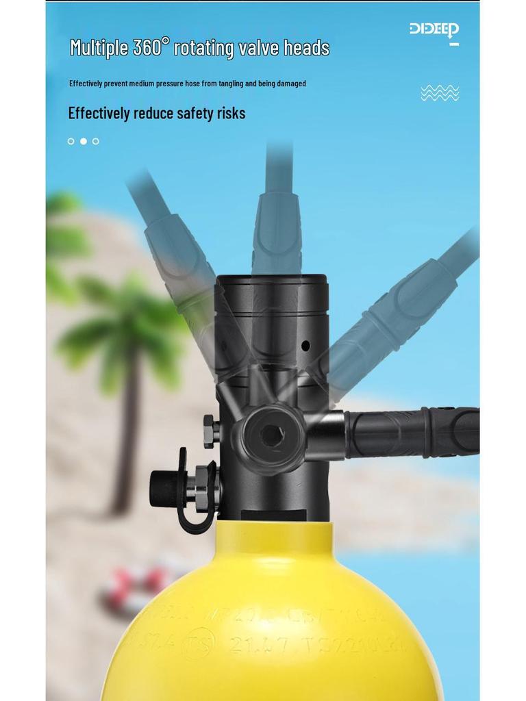 DIDEEP X5000Pro 2L Комплект для дайвинга и снорклинга с аквалангом и манометром