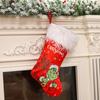 Рождественский чулок со шнурком большой емкости, яркий цвет, мультяшный принт, подвесное украшение для рождественской елки