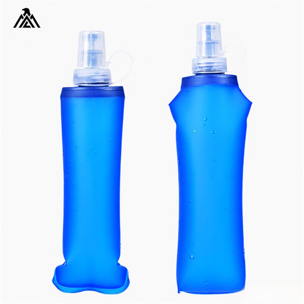 Outdoor sports foldable soft water bottle TPU water bag hydration equipment 250ml