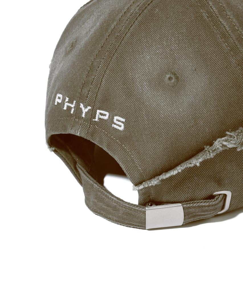 PHYPS MOTORCYCLE Винтажная кепка с отворотами_Хаки