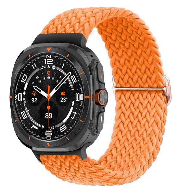 For Samsung Galaxy Watch 7 Ultra Band 47mm accessories Adjustable Braided Solo Loop Nylon bracelet Galaxy watch Ultra Strap 47mm