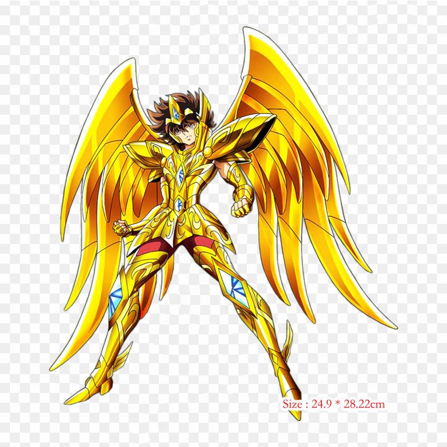 Seiya Odin Pegasus Seiya Gemini Saga Iron On Patches For Clothing Applique Stickers On Clothes Heat-Sensitive Custom Patch