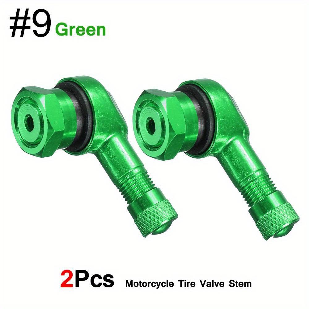 2Pcs 90 Degree CNC Motorcycle Tire Valve Stems -Universal Motorcycle Aluminum Wheels Tire NCY Leak-proof TWPO Valve Caps