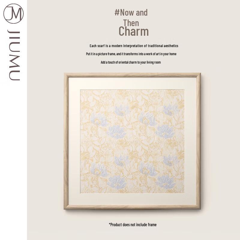 JIUMU 100% Mulberry Silk Large Square Scarf