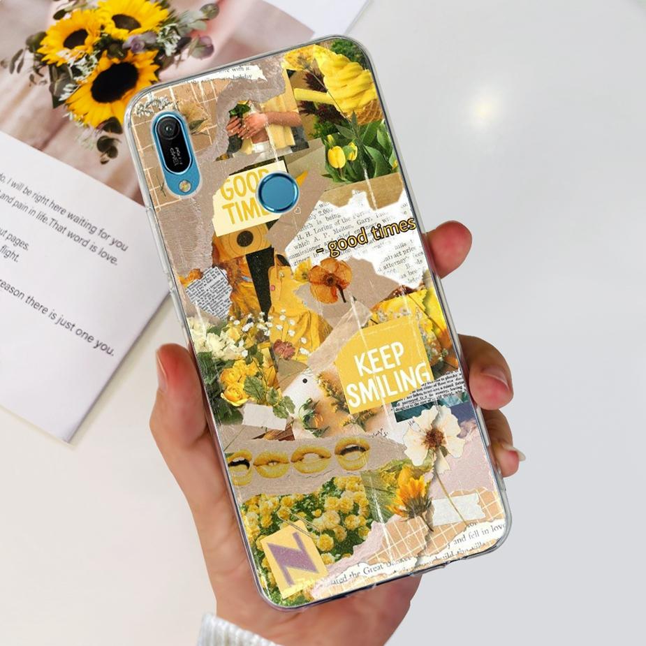 Чехол для Huawei Y6 2019 Y6 Prime 2019 Модный расписной чехол Прозрачный силиконовый чехол для телефона Для Huawei Y6s 2019 Y6 Pro 2019 Мягкий чехол