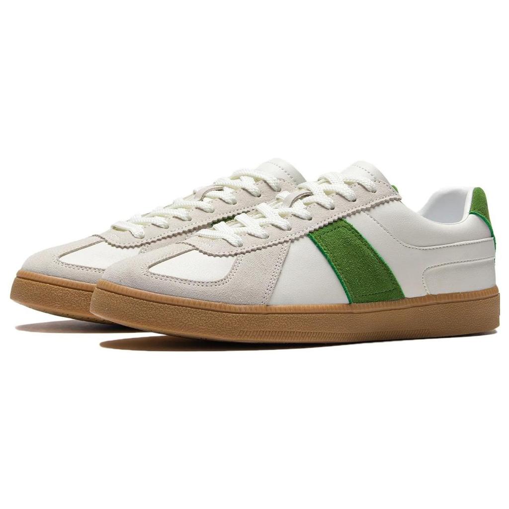 Li Ning Yun Chuan Classic Casual Low-Top Skate Shoes Men Sneakers White Green AGCS289-1