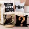 Горячий фильм S-SherlockS Наволочка Противопылевой клещ Подушка Невидимая молния Шелковистый короткий плюш Чехол для диванной подушки