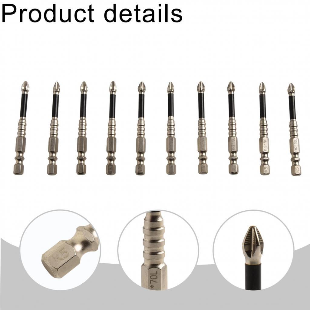 Набор магнитных бит для отвертки PH2 10 шт. с различными вариантами размеров