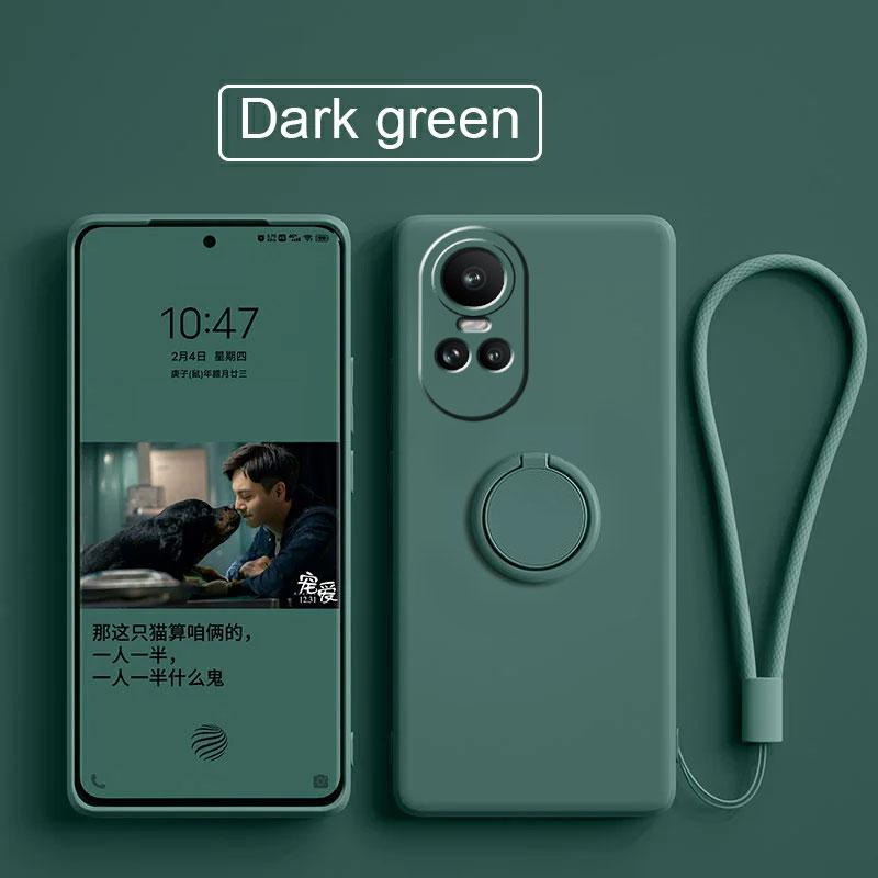 Чехол для Funda Oppo Reno 10 5g жидкий силиконовый держатель для кольца мягкий чехол для телефона Oppo Reno 10 Pro Upgrade противоударный задний чехол
