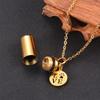 DIY Ashes Urn Memorial Necklace Gold Silver Perfume Vial Pendant Keepsake Pendant  Unisex