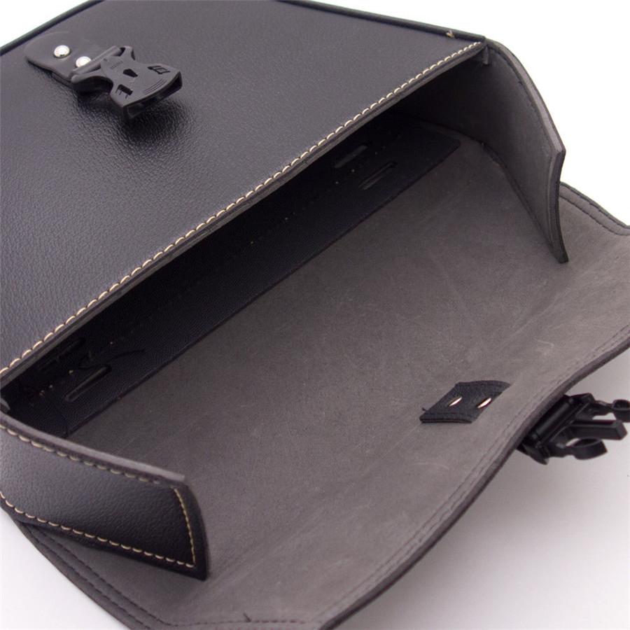 Универсальная треугольная мотоциклетная седельная сумка из ПУ кожи, багажная, для инструментов, боковая сумка для кафе рейсера, квадроцикла, кастом