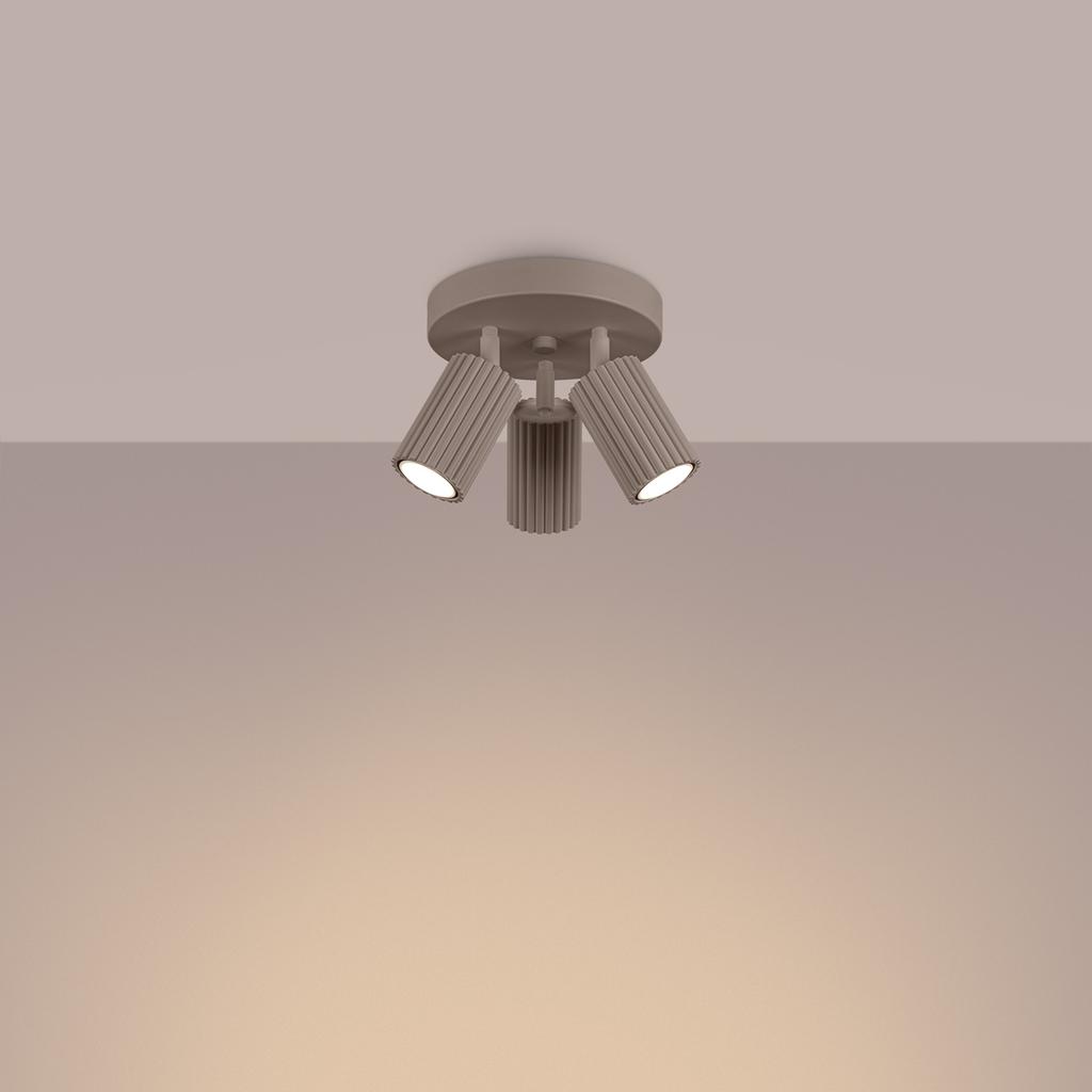 Ceiling lamp carbon 3P taupe